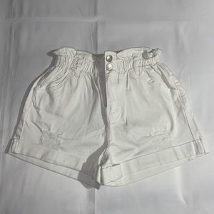 HH Jeans Los Angeles High Rise Paperbag Waist Cuffed Hem Jean Shorts